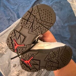 Jordan Kids' White and Black Sneakers with Red Jumpman